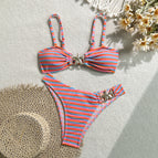 S / Red Stripe Bikini