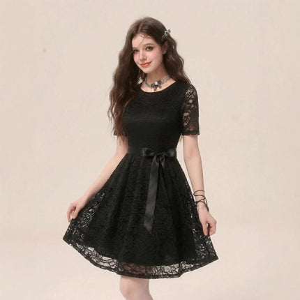 Dignified Sense of Design Qianjin Socialite Wind Black Dress Artistic Janpanese Spring Autumn Light Luxury High End Dress .Ships from overseas. Estimated delivery: 14–20 business days