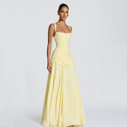 Elegant Graceful Sexy Dress Low Cut Sling Dress Solid Color Waist Tight Backless Fishtail Dress Maxi Dress for Women .Ships from overseas. Estimated delivery: 14–20 business days