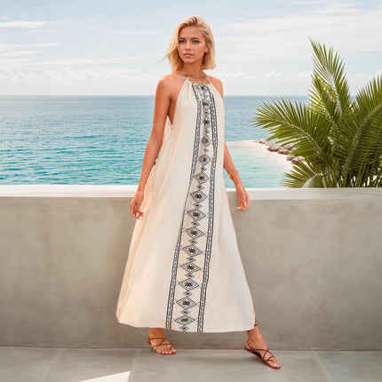 Vacation Summer Women Backless High Slit Long Vacation Spaghetti Straps Dress .Ships from overseas. Estimated delivery: 14–20 business days
