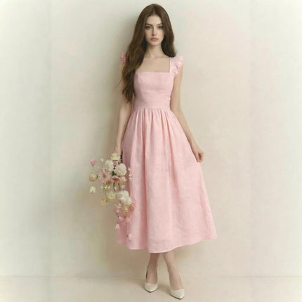Small Sweet Lady High-Grade Elegant Dress Long Slim Fit Seaside Summer Sexy Cami Dress .Ships from overseas. Estimated delivery: 14–20 business days