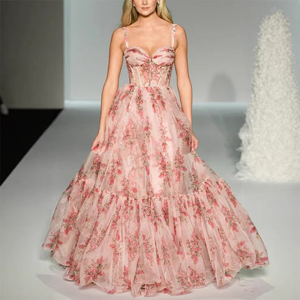 Printed Strap Dress Party Holiday Women Large Swing Dress .Ships from overseas. Estimated delivery: 14–20 business days