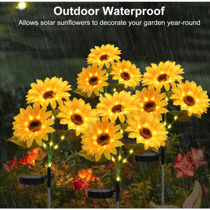 Solar Flower Lights Outdoor Waterproof 4 pieces