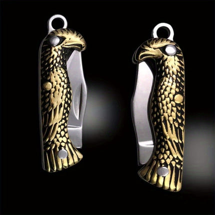 Yellow Dragon Pattern Mini Knife