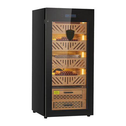 105L Electric Cigar Humidor Cooler Cabinet 1000 Counts With Compressor Cooling