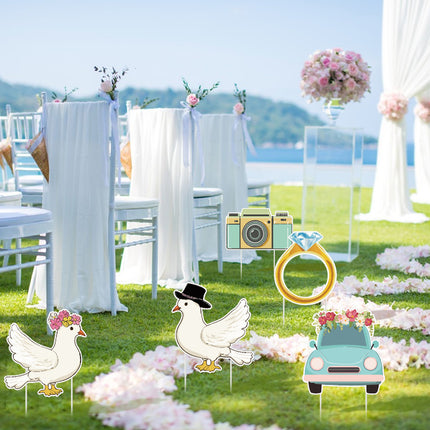 5Pcs Wedding Yard Signs