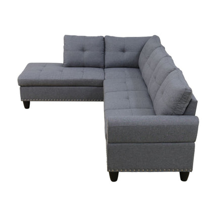 Self-pickup Only--Grey Linen 3-Piece Sofa Set Living Room Sofa