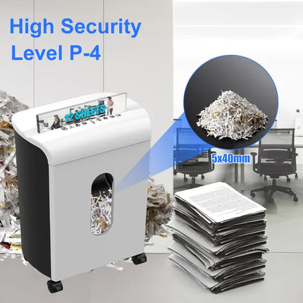 Woolsche Paper Shredder, P-4 Security Level,12-Sheet Cross Cut With 4.76-Gallon Pull Out Bin, Shred Paper And Credit Card/CD For Office Use
