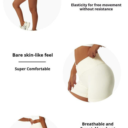V-Waist Peach Lifting High-Waisted Yoga Workout Shorts For Women Quick-Dry Seamless Leggings Perfect For Running & Yoga
