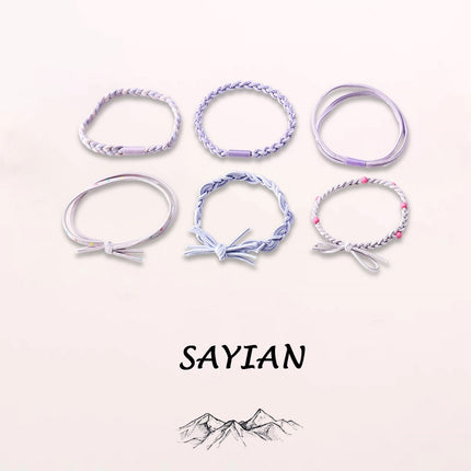 6 Pcs Scrunchies - Soft, Stretchy, And Detachable Hair Ties For Ponytails, Hair Elastics, Spiral Hair Ring, And Cute Hair Accessories - Perfect For Girls And Women