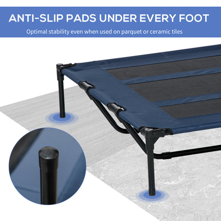 48" x 36" Elevated Breathable Dog Bed w/ Carry Bag Dark Blue