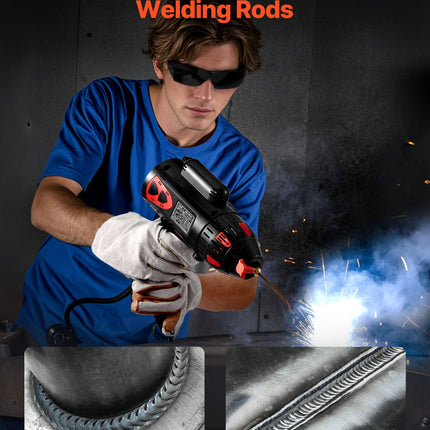 Portable Handheld Welding Machine, 20 - 130A Portable ARC Welder With Stepless Current Adjustment & IGBT Inverter, 115V Handheld Stick Welder Digital Display Fit For 1/16"-1/8" Welding Rods