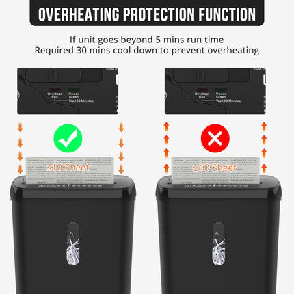 10 Strip Paper Shredder, P-2 Security Level, Equipped With A 3.17-gallon Paper Basket, CD And Credit Card Shredder, Durable And Fast Anti Paper Jam System, ETL Certified Home Office Shredder, FBA Ship