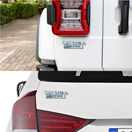 2pack Old Man Edition Emblems, Seabee Emblem 3D Badge Decal Car Truck SUV,Refrigerator Sticker,Window Display Stickers,Bicycles, Laptops, Fridges