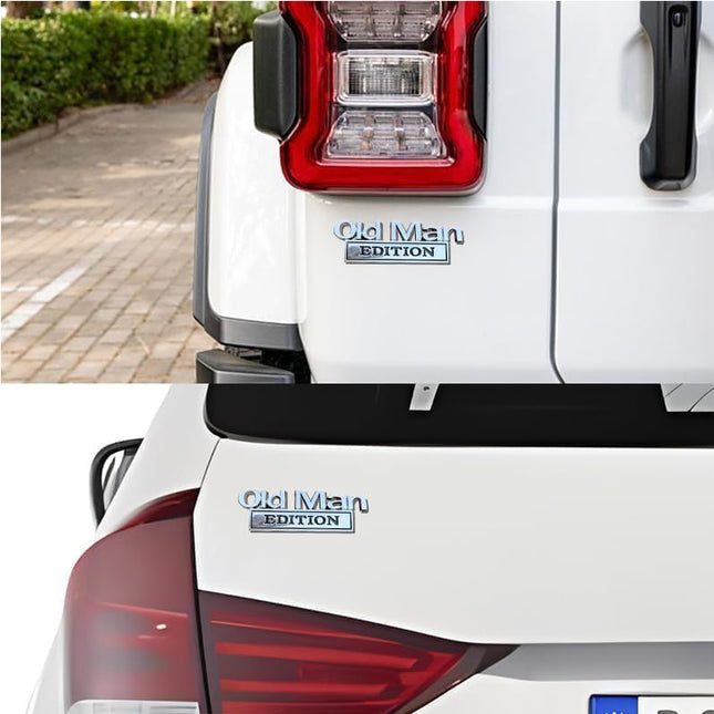 2pack Old Man Edition Emblems, Seabee Emblem 3D Badge Decal Car Truck SUV,Refrigerator Sticker,Window Display Stickers,Bicycles, Laptops, Fridges