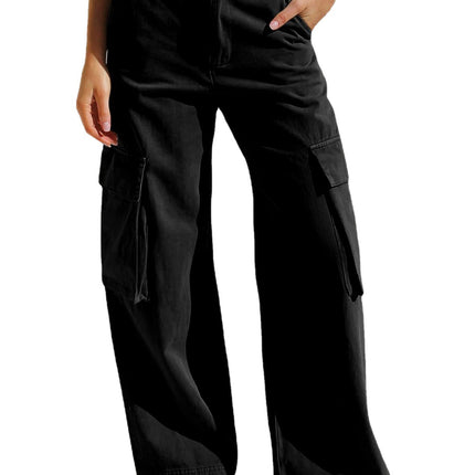 Women's Multi-pocket Workwear Loose Casual Denim Trousers