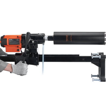 Diamond Core Drilling Machine, 8in Wet&Dry Concrete Core Drill Rig With Stand, 750RPM Speed