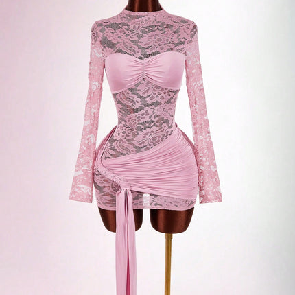 New Stylish Lace Hollow-out Sheer Dress For International Trade