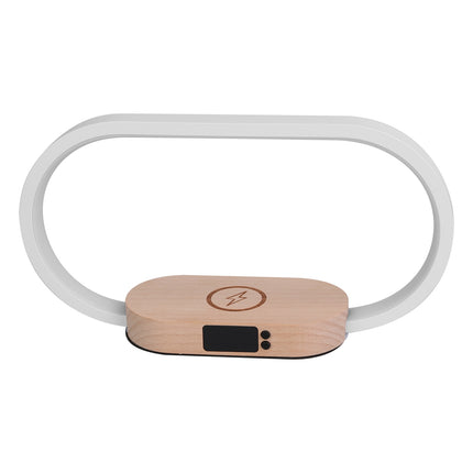 1 Set Bedside Table Lamp Touch Control Lamp With Clock Wireless Charging LED Desk Lamp Dimmable Nightstand Reading Lamp