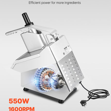 Food Processor Vegetable Chopper W/ 6 Blades Food-Grade Stainless Steel Blender
