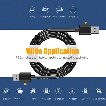 USB 3.0 A Male To A Male Cable Data Transfer Super Speed Power Charger Metal 6FT