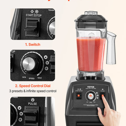 61 Oz 1400W Blender For Smoothies Food Processing Blender For Kitchen