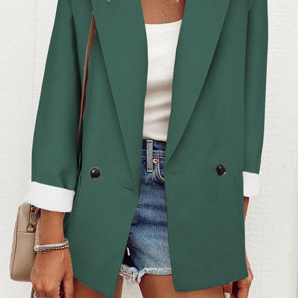 Temperament Slim Jacket Fashion Business Single Breasted Long Sleeve Casual Suit Top Clothing