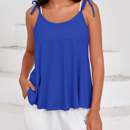 Fisoew Womens Workout Tank Tops Sleeveless Scoop Neck Racerback Loose Summer Active Running Gym Babydoll Shirts