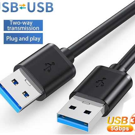 USB 3.0 A Male To A Male Cable Data Transfer Super Speed Power Charger Metal 6FT