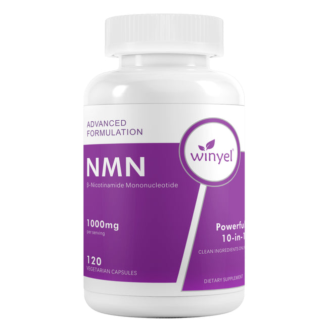 WINYEL Cellular Energy Complex Per Serving, 10-in-1 Formula, Zero Filler, With Vitamin C, Resveratrol, CoQ10, TMG, Quercetin & Glutathione Capsules