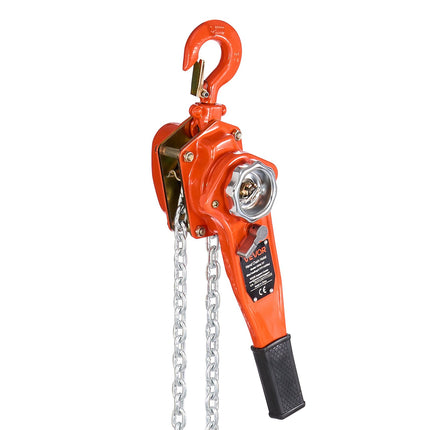 Manual Lever Chain Hoist, 3/4T 1650LBS Capacity Heavy Duty Come Along, 20FT Lift G80 Alloy Steel Chain With Dual Pawl Mechanical Brake,360°Rotating Hooks, For Warehouse Construction Garage
