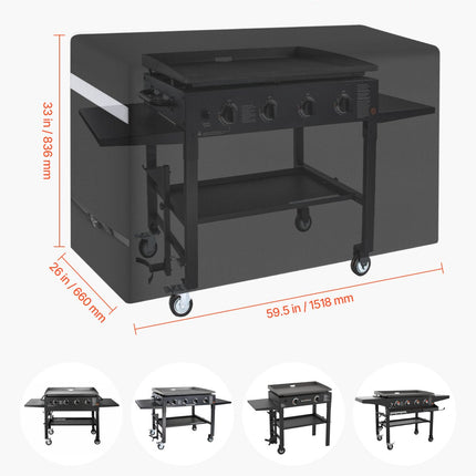 59 Inch Grill Cover Heavy Duty BBQ Gas Grill Cover Outdoor Barbecue Waterproof