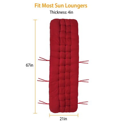 67x22in OR 71x22in Size Options Chaise Lounger Cushion Recliner Rocking Chair Sofa Mat Deck Chair Cushion