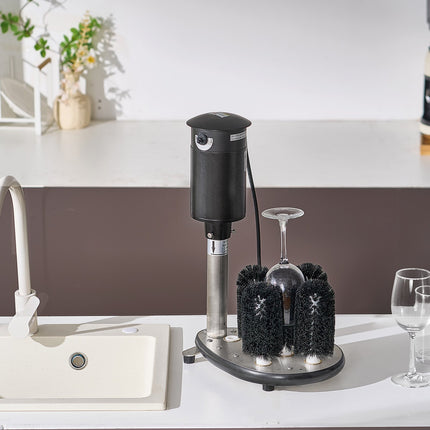 Electric Glass Washer 5-Brush Bar Glass Cleaner 1200 Cups/H For Wine Glass