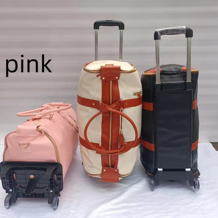 Large Capacity Trolley Travel Bag, Portable Folding Fitness Bag