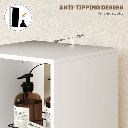 Tall Bathroom Cabinet with Doors