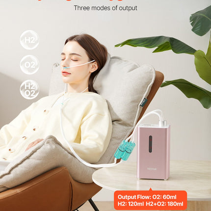 Hydrogen Inhalation Machine 99.99% High Purity 180ml/min Portable Hydro