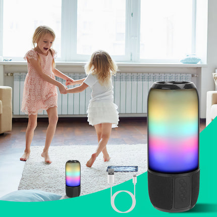 1Pc Wireless Portable Speaker Loud Stereo Speaker With 6 Color Changing Lights Radio Party TWS Speaker For Home Outdoor Travelling