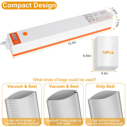 Electric Vacuum Sealer Machine Household Automatic Food Vacuum Sealer Quick Sealing System Machine For Food Dry Moist Food
