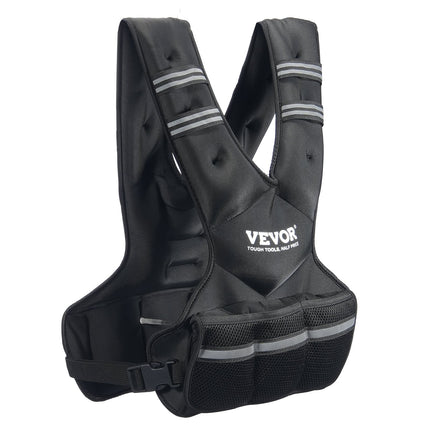 Adjustable Weighted Vest, 20-32lb Weight Vest With 6 Ironsand Weights And  Reflective Stripe, Body Weight Vest Exercise Set For Men Women, Workout Equipment For Strength Training Running Jogging