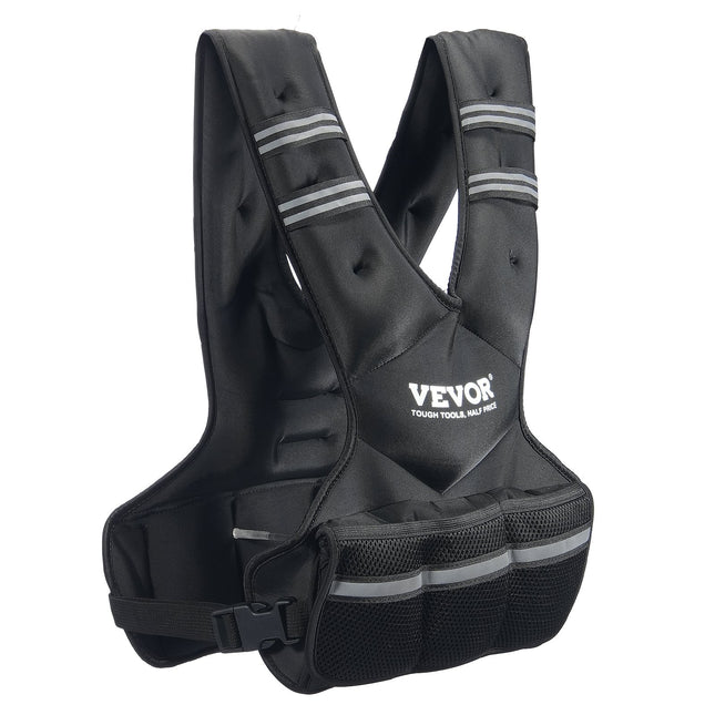 Adjustable Weighted Vest, 20-32lb Weight Vest With 6 Ironsand Weights And  Reflective Stripe, Body Weight Vest Exercise Set For Men Women, Workout Equipment For Strength Training Running Jogging