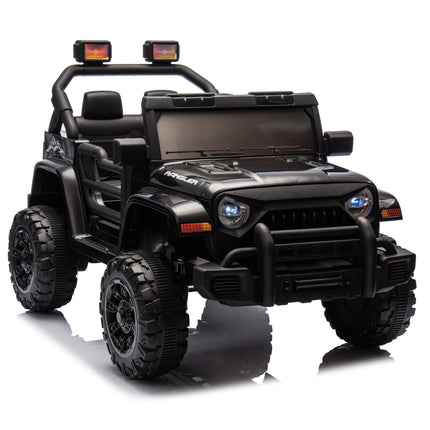 12V Kids Ride On Electric Car W Parents Control,Dual Drive, Four-wheel Suspension,With Music,Bluetooth,MP3,USB,with Headlights, Steering Wheel Quick Release,Slow Start For Kids Aged 2-4.