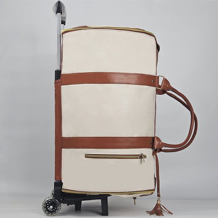 Large Capacity Trolley Travel Bag, Portable Folding Fitness Bag