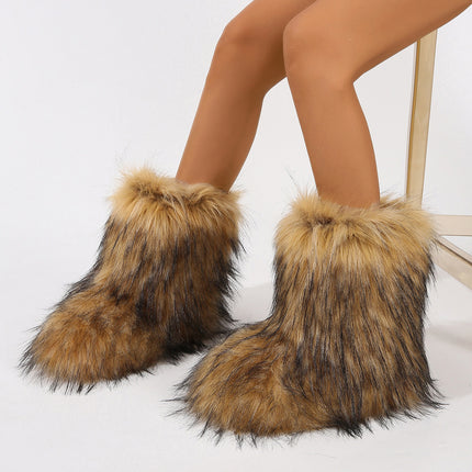 Stylish Personalized Winter Boots For Women - Adorable Spicy Girl Mid-Length Snow Boots, Cozy And Warm
