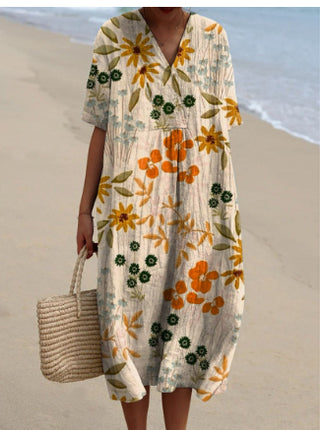 Women's Comfortable Loose Printed Long Dress
