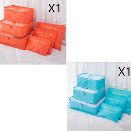 6 PCS Travel Storage Bag Set for Clothes Tidy Organizer