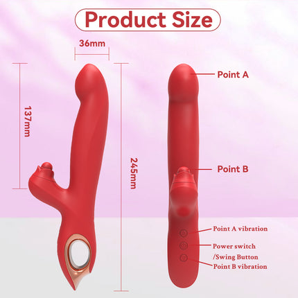 Double Vibration Stimulation For Clitoral Deep Tissue Massage - G Spot Vibrator Clitoral Stimulator Sex Toys With 10 Vibration 5 Swinging Modes, Vibrators Adult Sex Toy For Women And Couple