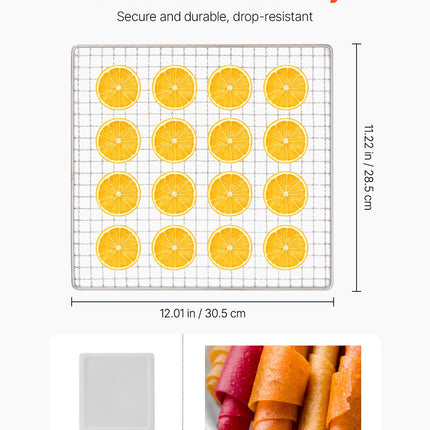 10 Trays Food Dehydrator Machine Stainless Steel 1000W Jerky Meat Fruit Drying