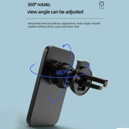 Magnetic Wireless Charger Car Mount Holder For 12 13 14 Pro Max MagSafe