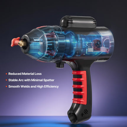 Portable Handheld Welding Machine, 20 - 130A Portable ARC Welder With Stepless Current Adjustment & IGBT Inverter, 115V Handheld Stick Welder Digital Display Fit For 1/16"-1/8" Welding Rods